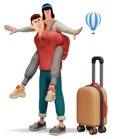 Tourists going on a trip
