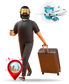 Tourist taking a trip