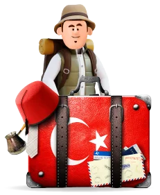 Tourist taking a trip